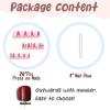 imageBABALAL Duck Nails Press ons Pink French Tips Press on Nails False Nails with Rhinestone Cherry Flower Designs Glossy Luxury Duck Nail Tips 24pcs Gel Acrylic Manicure False Nails KitFNDU304