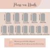 imageBABALAL French Tip Press on Nails Medium Square Fake Nails Colorful Glue ons Nails Crocodile Pattern Design Acrylic Nails 24Pcs Squoval Full Cover False NailsFNr22bow