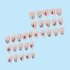 imageBABALAL French Tip Press on Nails Medium Square Fake Nails Colorful Glue ons Nails Crocodile Pattern Design Acrylic Nails 24Pcs Squoval Full Cover False NailsSolid