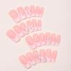 imageBABALAL French Tip Press on Nails Medium Square Fake Nails Colorful Glue ons Nails Crocodile Pattern Design Acrylic Nails 24Pcs Squoval Full Cover False NailsFNr22bow