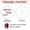 imageBABALAL French Tip Press on Nails Medium Square Fake Nails Colorful Glue ons Nails Crocodile Pattern Design Acrylic Nails 24Pcs Squoval Full Cover False NailsFNr13heart