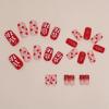 imageBABALAL French Tip Press on Nails Medium Square Fake Nails Colorful Glue ons Nails Crocodile Pattern Design Acrylic Nails 24Pcs Squoval Full Cover False NailsFNr27ho
