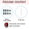 imageBABALAL French Tip Press on Nails Medium Square Fake Nails Colorful Glue ons Nails Crocodile Pattern Design Acrylic Nails 24Pcs Squoval Full Cover False NailsFNr28geen
