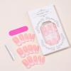 imageBABALAL French Tip Press on Nails Medium Square Fake Nails Colorful Glue ons Nails Crocodile Pattern Design Acrylic Nails 24Pcs Squoval Full Cover False NailsFNr22bow