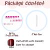 imageBABALAL French Tip Press on Nails Medium Square Fake Nails Colorful Glue ons Nails Crocodile Pattern Design Acrylic Nails 24Pcs Squoval Full Cover False NailsFNr22purplepink