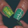 imageBABALAL French Tip Press on Nails Medium Square Fake Nails Colorful Glue ons Nails Crocodile Pattern Design Acrylic Nails 24Pcs Squoval Full Cover False NailsFNr23colorful