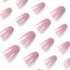 imageBABALAL Long Coffin Fake Nails Butterfly Ballerina False Nails Blue Press on Nails Glossy Acrylic Nail Tips with Design for Women and GirlsCRJH01pink