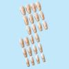 imageBABALAL Long Coffin Fake Nails Butterfly Ballerina False Nails Blue Press on Nails Glossy Acrylic Nail Tips with Design for Women and GirlsCRJH02golden