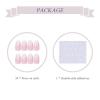 imageBABALAL Long Coffin Fake Nails Butterfly Ballerina False Nails Blue Press on Nails Glossy Acrylic Nail Tips with Design for Women and GirlsCRJH03flame