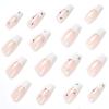 imageBABALAL Long Coffin Fake Nails Butterfly Ballerina False Nails Blue Press on Nails Glossy Acrylic Nail Tips with Design for Women and GirlsCRJH06white
