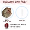 imageBABALAL Long Coffin Fake Nails Butterfly Ballerina False Nails Blue Press on Nails Glossy Acrylic Nail Tips with Design for Women and GirlsCRJH08white