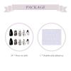 imageBABALAL Long Coffin Fake Nails Butterfly Ballerina False Nails Blue Press on Nails Glossy Acrylic Nail Tips with Design for Women and GirlsCRJH11goth
