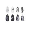 imageBABALAL Long Coffin Fake Nails Butterfly Ballerina False Nails Blue Press on Nails Glossy Acrylic Nail Tips with Design for Women and GirlsCRJH12black