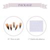 imageBABALAL Long Coffin Fake Nails Butterfly Ballerina False Nails Blue Press on Nails Glossy Acrylic Nail Tips with Design for Women and GirlsCRJH13black