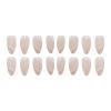 imageBABALAL Long Coffin Fake Nails Butterfly Ballerina False Nails Blue Press on Nails Glossy Acrylic Nail Tips with Design for Women and GirlsCRJH18white