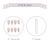 imageBABALAL Long Coffin Fake Nails Butterfly Ballerina False Nails Blue Press on Nails Glossy Acrylic Nail Tips with Design for Women and GirlsCRJH18white