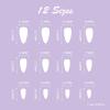 imageBABALAL Long Coffin Fake Nails Butterfly Ballerina False Nails Blue Press on Nails Glossy Acrylic Nail Tips with Design for Women and GirlsCRJH19purple