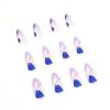 imageBABALAL Long Coffin Fake Nails Butterfly Ballerina False Nails Blue Press on Nails Glossy Acrylic Nail Tips with Design for Women and GirlsCRJH19purple