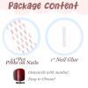 imageBABALAL Long Press on Nails Square Fake Nails Brown Glue ons Nails Wild Cheetah Design Acrylic Fall Nails 24Pcs French Tip Squoval False NailsANG01