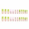 imageBABALAL Long Press on Nails Square Fake Nails Brown Glue ons Nails Wild Cheetah Design Acrylic Fall Nails 24Pcs French Tip Squoval False NailsANG02b
