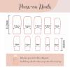 imageBABALAL Long Press on Nails Square Fake Nails Brown Glue ons Nails Wild Cheetah Design Acrylic Fall Nails 24Pcs French Tip Squoval False NailsANG02b
