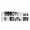 imageBABALAL Long Press on Nails Square Fake Nails Brown Glue ons Nails Wild Cheetah Design Acrylic Fall Nails 24Pcs French Tip Squoval False NailsANG03