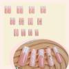 imageBABALAL Long Press on Nails Square Fake Nails Brown Glue ons Nails Wild Cheetah Design Acrylic Fall Nails 24Pcs French Tip Squoval False NailsANG05flower