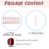 imageBABALAL Long Press on Nails Square Fake Nails Brown Glue ons Nails Wild Cheetah Design Acrylic Fall Nails 24Pcs French Tip Squoval False NailsANG05flower