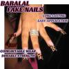 imageBABALAL Long Press on Nails Square Fake Nails Brown Glue ons Nails Wild Cheetah Design Acrylic Fall Nails 24Pcs French Tip Squoval False NailsANG07