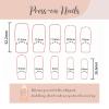 imageBABALAL Long Press on Nails Square Fake Nails Brown Glue ons Nails Wild Cheetah Design Acrylic Fall Nails 24Pcs French Tip Squoval False NailsANG07candy