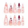 imageBABALAL Long Press on Nails Square Fake Nails Brown Glue ons Nails Wild Cheetah Design Acrylic Fall Nails 24Pcs French Tip Squoval False NailsANG09