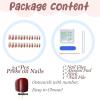 imageBABALAL Long Press on Nails Square Fake Nails Brown Glue ons Nails Wild Cheetah Design Acrylic Fall Nails 24Pcs French Tip Squoval False NailsANG13