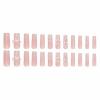 imageBABALAL Long Square Press on Nails Brown Fall Fake Nails Cheetah French Tip Design Y2k Glue ons Nails Heart Pearl Charm Acrylic Nails 24Pcs Handmade Squoval False NailsANB03