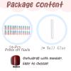 imageBABALAL Long Square Press on Nails Brown Fall Fake Nails Cheetah French Tip Design Y2k Glue ons Nails Heart Pearl Charm Acrylic Nails 24Pcs Handmade Squoval False NailsANB05