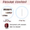 imageBABALAL Press on Nails Almond Medium Fake Nails Orange Glue on Nails 3D Water Ripple Acrylic Nail Design 24Pcs Summer False NailsFNn01Brown