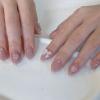 imageBABALAL Press on Nails Almond Medium Fake Nails Orange Glue on Nails 3D Water Ripple Acrylic Nail Design 24Pcs Summer False NailsFNn03bow
