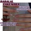 imageBABALAL Press on Nails Almond Medium Fake Nails Orange Glue on Nails 3D Water Ripple Acrylic Nail Design 24Pcs Summer False NailsFNn08chrome