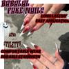 imageBABALAL Press on Nails Long Stiletto Fake Nails Dark Red Goth Glue on Nails White French Tip Acrylic Nails Almond False Nails 24Pcs Punk Halloween Stick on Nails
