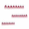 imageBABALAL Press on Nails Long Stiletto Fake Nails Dark Red Goth Glue on Nails White French Tip Acrylic Nails Almond False Nails 24Pcs Punk Halloween Stick on Nails