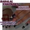 imageBABALAL Square Press on Nails Long Fake Nails Pink French Tip Glue on Nails 3d Flower Butterfly Rhinestone Charm Design Acrylic Nails 24Pcs Manicure Squoval False NailsFnm03black