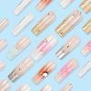 imageBABALAL Square Press on Nails Long Fake Nails Pink French Tip Glue on Nails 3d Flower Butterfly Rhinestone Charm Design Acrylic Nails 24Pcs Manicure Squoval False NailsFnm09y2k