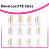 imageBABALAL Square Press on Nails Long Fake Nails Pink French Tip Glue on Nails 3d Flower Butterfly Rhinestone Charm Design Acrylic Nails 24Pcs Manicure Squoval False NailsFnm08yellow