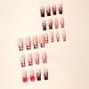 imageBABALAL Square Press on Nails Long Fake Nails Pink French Tip Glue on Nails 3d Flower Butterfly Rhinestone Charm Design Acrylic Nails 24Pcs Manicure Squoval False NailsFnm08cheetah
