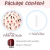 imageBABALAL Square Press on Nails Long Fake Nails Pink French Tip Glue on Nails 3d Flower Butterfly Rhinestone Charm Design Acrylic Nails 24Pcs Manicure Squoval False NailsFnm08cheetah