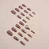 imageBABALAL Square Press on Nails Long Fake Nails Pink French Tip Glue on Nails 3d Flower Butterfly Rhinestone Charm Design Acrylic Nails 24Pcs Manicure Squoval False NailsFnm14pink