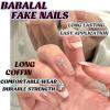 imageBABALAL Square Press on Nails Long Fake Nails Pink French Tip Glue on Nails 3d Flower Butterfly Rhinestone Charm Design Acrylic Nails 24Pcs Manicure Squoval False NailsFnm09pink