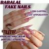 imageBABALAL Stiletto Press on Nails Long Fake Nails Pink Orange French Glue on Nails 3D Gold Chrome Texture Design Y2k Acrylic Nails 24Pcs Almond Stick on Nails Handmade Ombre False Nails SummerANL05ombre