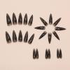 imageBABALAL Stiletto Press on Nails Long Fake Nails Pink Orange French Glue on Nails 3D Gold Chrome Texture Design Y2k Acrylic Nails 24Pcs Almond Stick on Nails Handmade Ombre False Nails SummerANL20
