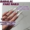 imageBABALAL Stiletto Press on Nails Long Fake Nails Pink Orange French Glue on Nails 3D Gold Chrome Texture Design Y2k Acrylic Nails 24Pcs Almond Stick on Nails Handmade Ombre False Nails SummerANL09