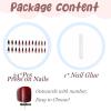 imageBABALAL Stiletto Press on Nails Long Fake Nails Pink Orange French Glue on Nails 3D Gold Chrome Texture Design Y2k Acrylic Nails 24Pcs Almond Stick on Nails Handmade Ombre False Nails SummerANL02